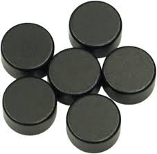 Small Round Magnet Black Color(12x3mm), set of 10