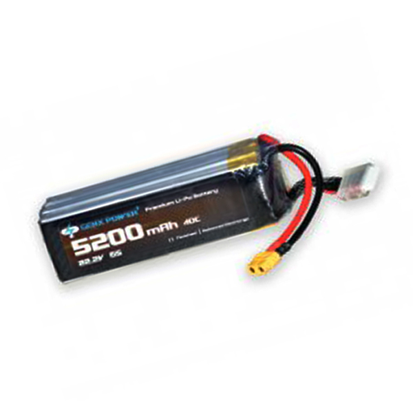 GENX 22.2V 6S 5200mAh 40C/80C Premium LiPo (Lithium Polymer) Battery