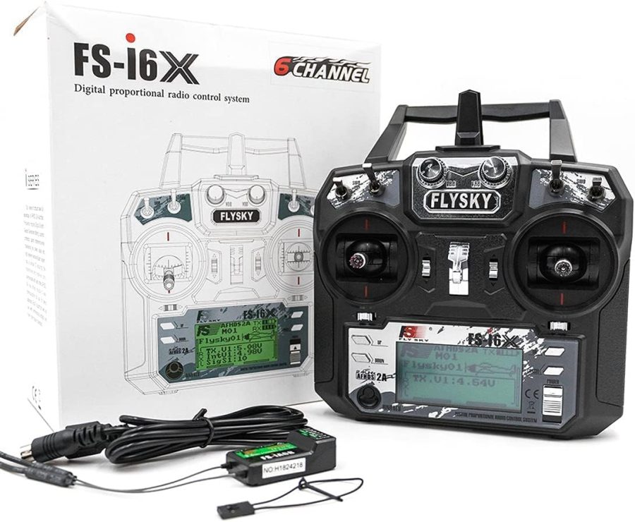 FlySky FS-i6X 2.4 GHz 6 Channel AFHDS 2A RC Transmitter (Remote) with FS-iA10B 2.4GHz 10Channel receiver